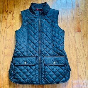 Tommy Hilfiger Black Women’s Quilted Vest With Pockets Small
